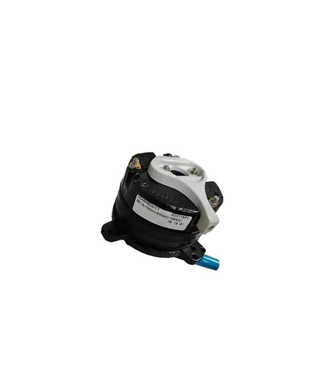 Amazon BE1A electromagnetic disc brake, 10 Nm, brake assembly with black housing and silver mounting yoke, blue shaft