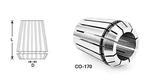 One Eighth Inch Spring Collets ER32 CO194 Pro Grade Workhorse Industrial Machining Tool, diagram and perspective view