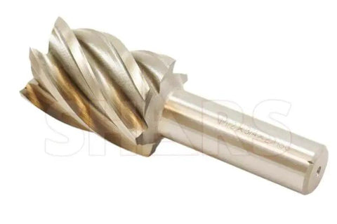 Rugged HSS End Mill With 1-1/2 Inch Cutting Diameter And 3/4 Inch Shank, 6 Flutes, Single End, Center Cutting, Right Hand Spiral At 30 Degrees, Great Rigidity For Metalworking, Shars 404-6267