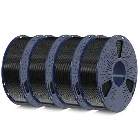 Four spools of PETG Filament 1.75mm 4Kg Bundle Black For 3D Printing Tough Outdoor Parts And Mechanical Gears With Excellent Layer Adhesion