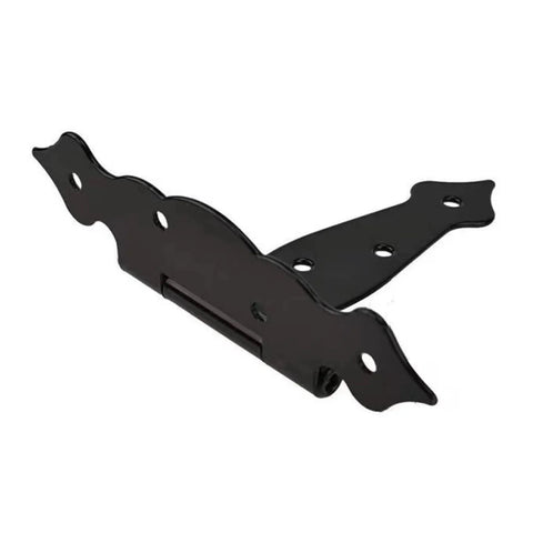 2 Pack 8 Inch T Strap Shed Door Hinges Black Tee Hinge Wrought Iron Gate Hinges for wood barn door hardware