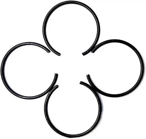 Round Wire Snap Rings Set Of 10 For Shafts And Holes 2mm Wire Diameter Spring Steel Retaining Circlips Fits OD 14mm To 113.5mm