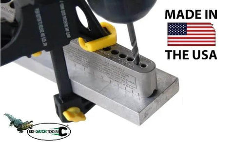 Pro Grade Drill Guide With Seventeen Size Range From 1/8 To 3/8 In 1/64 Increments, Ideal For Flat Surfaces, Round Parts And Corners