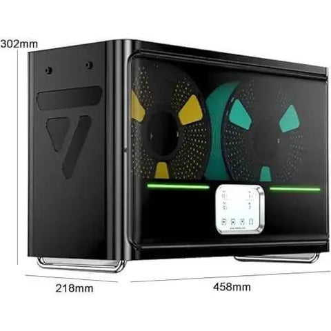 Filament Dryer Box For 3D Printers With Auto Humidity Control, Holds Four 1Kg Spools, dimensions 302mm x 218mm x 458mm view