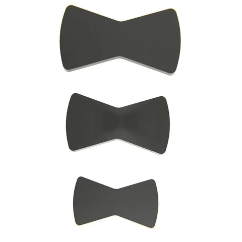 Three different size templates from Bowtie Inlay Router Jig Set With 3 Size Templates And Insert Jig Included For Woodworking