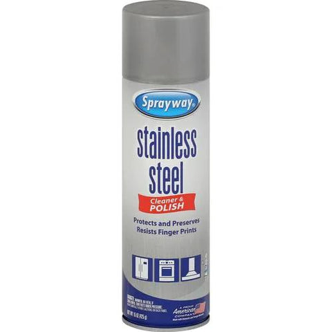 Sprayway stainless steel cleaner and polish spray can, 15 oz, blue logo label