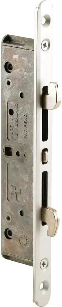 Sliding Glass Patio Door Lock Mortise Type 2-Point With 7.796 Inch Screw Hole Spacing and Aluminum Round Faceplate