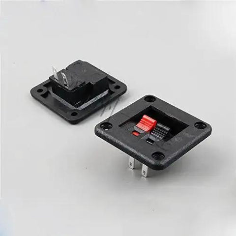 Push Type Speaker Terminal Block With Spring Clip 2 Position 2 Pins For PCB Mount Connector Jointing Clamp Vertical