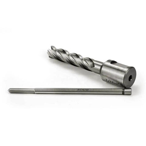 Fast Seven Sixteen Inch HSS Annular Cutter With Two Inch Cutting Depth And Three Quarter Inch Weldon Shank Two Flats Pilot Pin