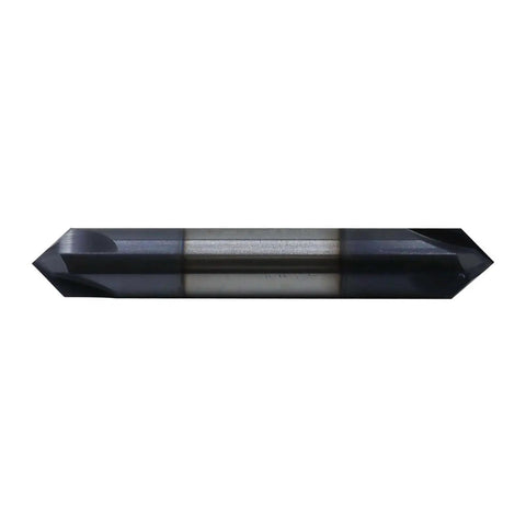 3/8 Inch Solid Carbide End Mill Chamfer Mill Double End 4 Flute 90 Degree Chamfer AlTiN Coated Milling Bit