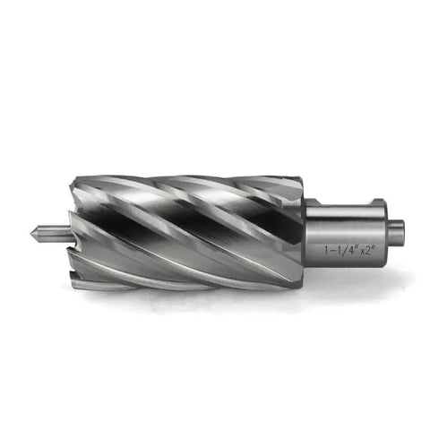 Annular Cutter Kit for Magnetic Drill Press With Weldon Shank 3/4 Inch, Cutting Diameter 1-1/4 Inch, Cutting Depth 2 Inch, HSS Slugger Bits