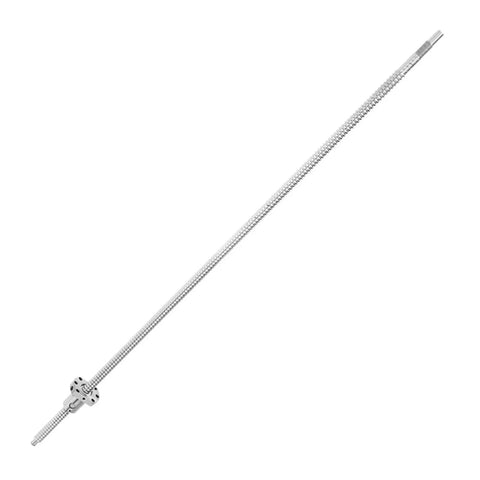 Beefy 700mm SFU1204 Rolling Ball Screw With Ball Nut Anti Backlash Septum Tool for heavy machinery and robotics, full view.