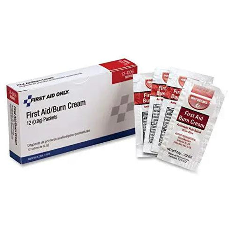 Burn Cream Packets Refill For First Aid Kits 0.1 Gram Packets 12 Count Standalone First Aid Supply For Minor Burns Cuts And Scrapes With Infection Prevention And Temporary Pain Relief By PhysiciansCare By First Aid Only image