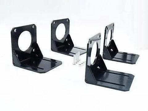 4 Pack NEMA 23 Stepper Motor Mounting Brackets With Mounting Screws, Durable Steel Construction, Fits 57mm NEMA 23 Motors
