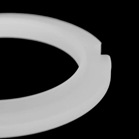 Close-up of Clear Silicone Sealing Gasket For Coffee Machines 76X57X7MM OE 6V0945246 CL-00788 showing edge detail.