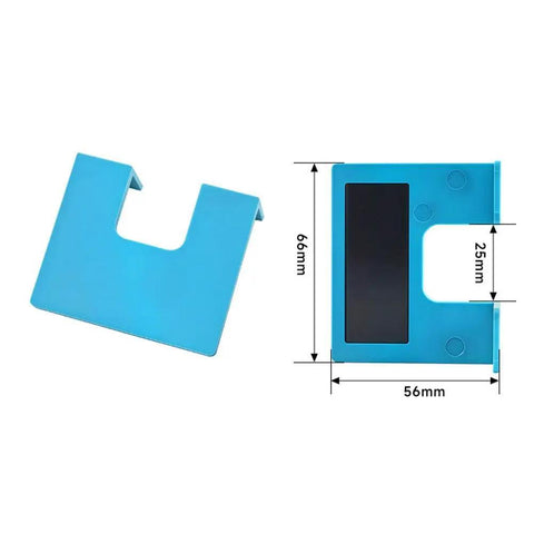 Magnetic Door Hinge Jig For Quick Drill Free Installation And Precise Hinge Alignment, blue 66mm x 56mm DIY carpentry tool
