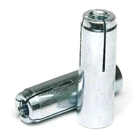 Drop In Concrete And Stone Female Expansion Anchors With Setting Tool Zinc Plated Steel Half Inch Diameter Two Inch Length