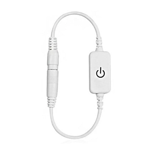 Compact Dimmable Touch Switch for Single Color LED Cabinet Lights With Antislip Coating, smooth brightness control