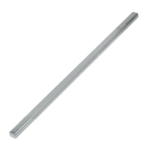Steel sixteen inch 3/4 DD steering shaft with universal U joints, precision-machined for linking steering wheels to gear boxes.