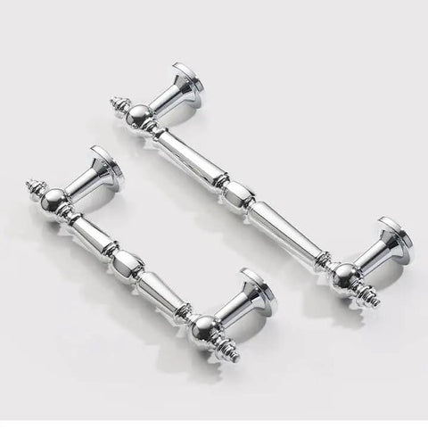 2 Pack 5 Inch Hole Center Polished Chrome Cabinet Pulls Durable Solid Zinc Alloy Drawer Handles 165mm Total Length