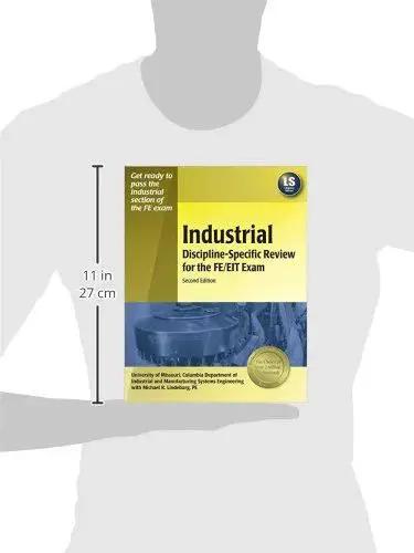 Book: Industrial Discipline-Specific Review for the FE Exam, 2nd Edition, yellow and blue cover, Amazon.