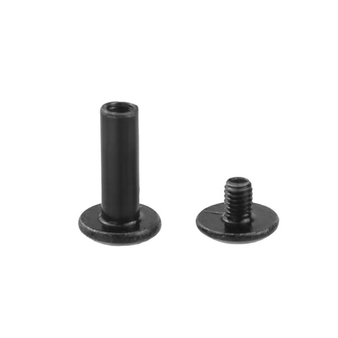20 Sets M3 X 12Mm Screw And Bolt Pro Grade Assortment Kit With Cap Nuts And Allen Wrench Black Finish Includes M3 X 4Mm Screws Hex Drive Rivet Bolts 304 Stainless Steel Fasteners For Bindings Posts And DIY Projects close-up