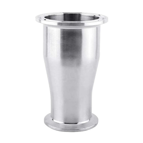 Beduan reducer tri-clamp ferrule, stainless steel 304, 2" to 1-1/2" tube OD, sanitary fitting