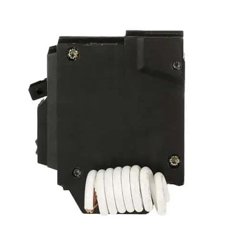Side view of 20A Dual-Function AFCI/GFCI Breaker, Single-Pole 120 VAC, with coil, Plug-In Q-Line THQL1120DFP, 1 in wide.
