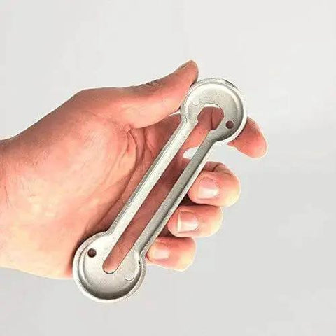 Hand holding Extra Thick Door Chain Lock With 3mm SUS304 Stainless Steel Die Cast Heavy Duty Inside Door Security Chain Guard