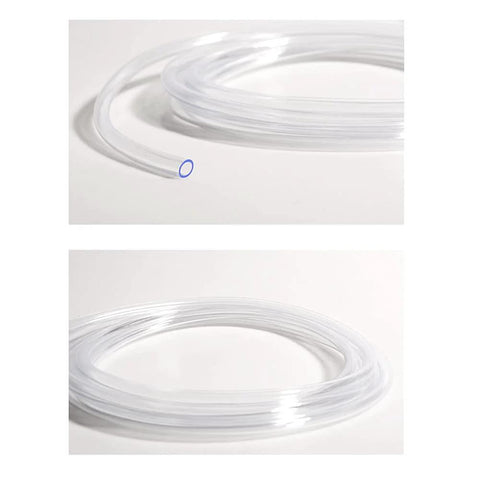 Coiled clear PVC vinyl tubing, 5/8 in ID x 13/16 in OD, BPA-free lightweight plastic hose, 9.84 ft