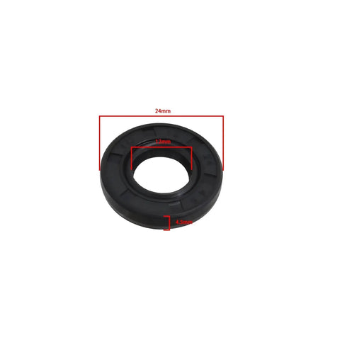 Six Pack TC Oil Seal Nitrile Rotary Shaft Seal Double Lip 12x24x4.5mm for industrial equipment with rubber-coated outer diameter