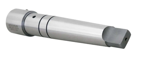 MT4 To Three Quarters Inch Weldon Shank Arbor For Annular Cutters With Key For Drill Press And Milling Machines From Accusize Industrial Tools Ideal For Precision Machining And Pro Grade Durable Performance, side view.