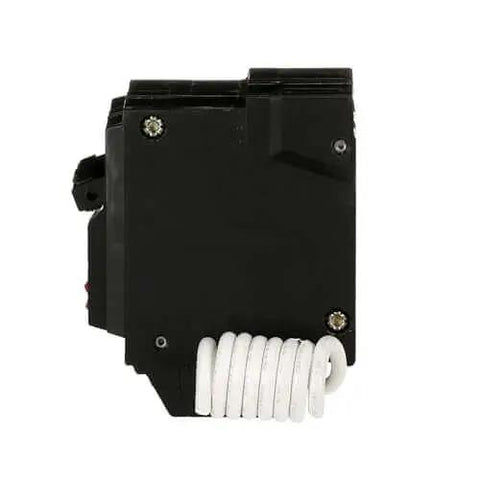 Side view of 30A Double-Pole GFCI Circuit Breaker THQL2130GFTP 120/240 VAC for residential and commercial load centers, molded case.
