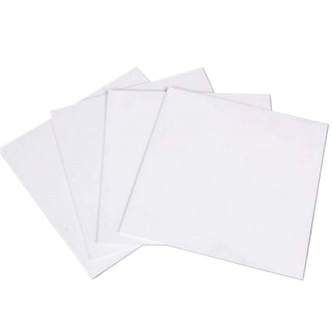 Thin White PVC Board Shim Square Backing Plate Sheet 0.2mm 0.4mm 0.8mm 1mm Pack Of 10 Durable Plastic Pad for DIY projects.