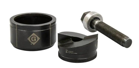 Slug Buster Knockout Set For Two Inch Conduit K2BB-2 Replacement For 7211BB-2 Includes Punch And Die With Knurled Grip Laser Markings