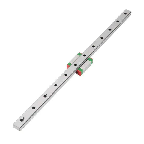 Miniature Linear Rail Guide 12mm Wide With Slide Block For Pro Grade Precision Equipment And Automation Systems 300mm Length 4 Point Contact