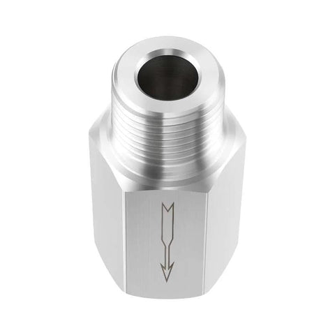 Pysrych 3/8 NPT male x 3/8 NPT female stainless steel check valve, 304 stainless, one-way valve