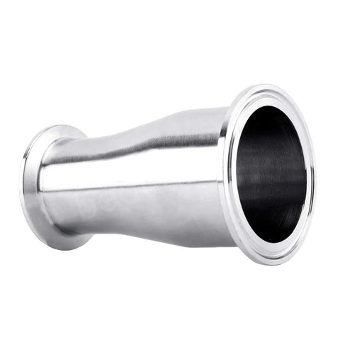 Stainless steel 304 tri-clamp reducer ferrule, 2 in to 1-1/2 in tube OD, sanitary fitting