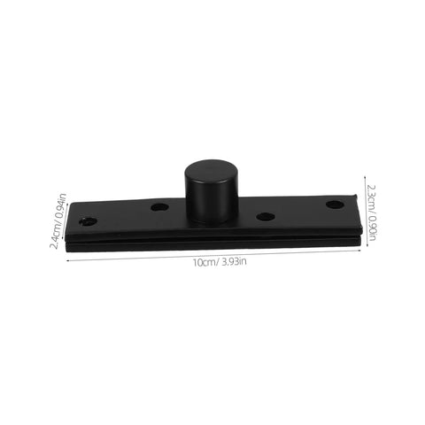 Flat view of 360 Degree Pivot Hidden Door Hinge in black stainless steel for concealed doors and secret bookcases by DOITOOL
