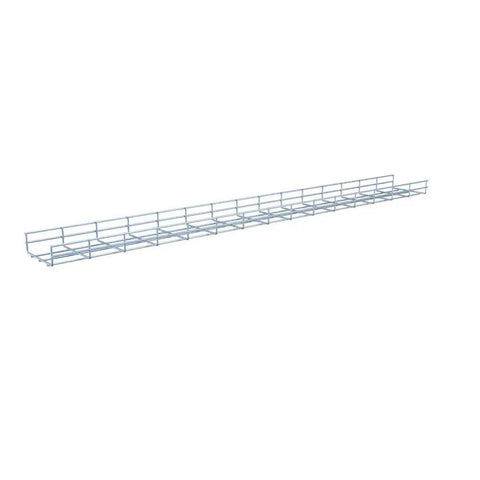 Versatile Wire Mesh Cable Tray 2 Pack Electro Zinc Plated Silver Steel Durable Budget Friendly Cable Organizer