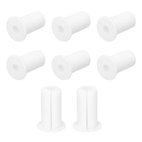 Wall grommets set, 8 white silicone pieces with 7mm inner hole for 3/4 inch Ethernet cables