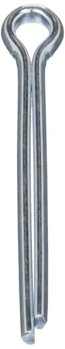 3/16 x 2 Inch Cotter Pin With Extended Prong, lightweight metal retaining pin for easy insertion and secure locking, front view