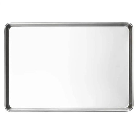 Beefy Heavy Duty Aluminum Full Size Sheet Pan 26 By 18 Inch With Reinforced Rim And Rimmed Edges Dishwasher Safe 392F Baking Roasting