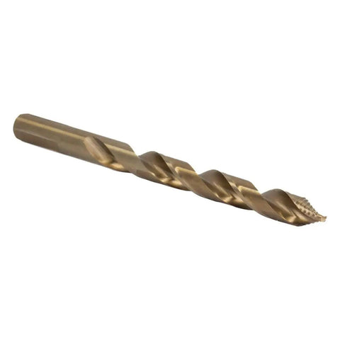 Gold Stepped Point Cobalt Drill Bit Set 29 Piece With Gold Oxide Finish For Quick Drilling In Acrylic Steel And Hard Metals In A Round Case