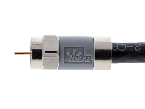 Nickel Push On F Connectors 4 Pack Ideal Industries TLC Design No Compression Tool Required For All Cable And Satellite TV Installations
