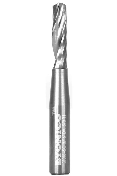 O Flute Solid Carbide End Mill For CNC Routing And Milling, Dope Single Flute Upcut Spiral Bit For Clean Bottom Edges On Aluminum And Plastics