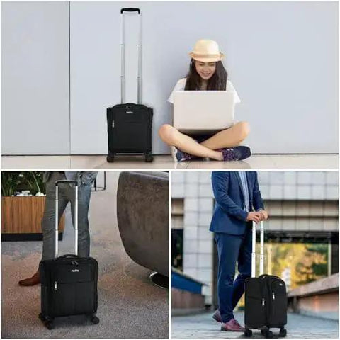 Underseat 16 Inch Carry On Luggage With Wheels Softside Personal Item Bag For Travel HanTrip 30L Capacity in everyday use.