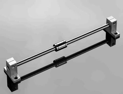 Installed LM30UU 30mm Linear Ball Bearings Kit For CNC Machines And 3D Printers, with double sealed linear motion bushing on rod