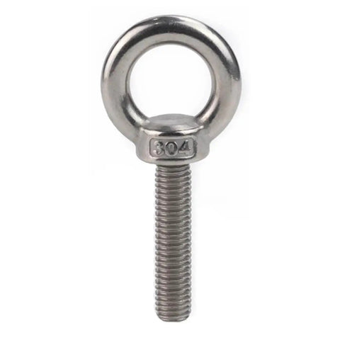 4 Pack M8 Stainless Steel Eye Bolts With Washers And Nuts, Beefy Heavy Duty Ring Eyebolt, 2 Inch Thread Length, 85mm Total Length