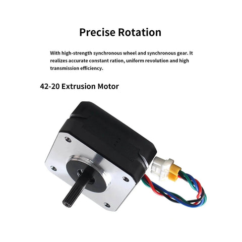 Prusa Accessory - Extruder Stepper Motor Replacement - Small Stepping Motor 42-20: 2 Phases 1A 1.8 Degrees 0.19 N.M front view